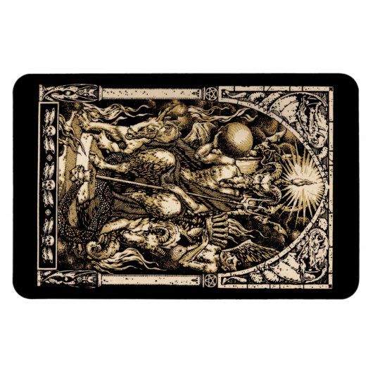 Flexible Satan Enthroné Magnet 4x6 (Horizontal)