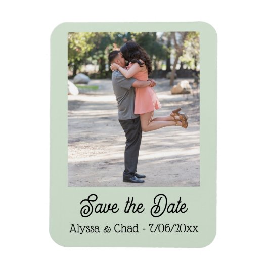 Flexible Save the date magnet personalized photo (Vertical)