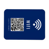 Flexible Scan to Connect Navy WiFi Magnet with QR Code (Horizontal)