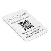 Flexible Scan to Review QR Code Magnet for Business (Côté Droit)