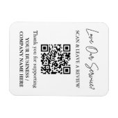 Flexible Scan to Review QR Code Magnet for Business (Horizontal)