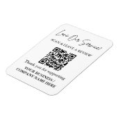 Flexible Scan to Review QR Code Magnet for Business (Côté Gauche)