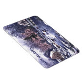 Flexible Scène D'Hiver vintage. Magnet cadeau de Noël (Côté Droit)