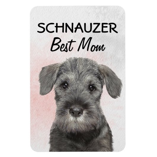 Flexible Schnauzer Best Mom Magnet (Vertical)