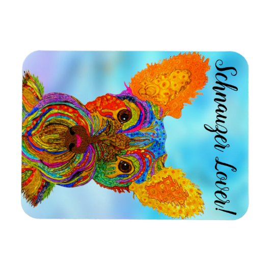 Flexible Schnauzer Magnet 3"x4" (Horizontal)