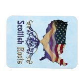 Flexible Scottish Roots, American Map Flexi Magnet (Horizontal)