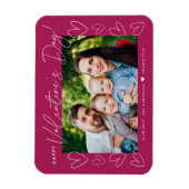 Flexible Script moderne Fuchsia Saint Valentin Magnet photo (Vertical)