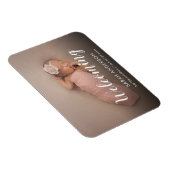 Flexible Script Welcome Baby Photo Magnet (Côté Droit)