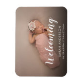 Flexible Script Welcome Baby Photo Magnet (Vertical)