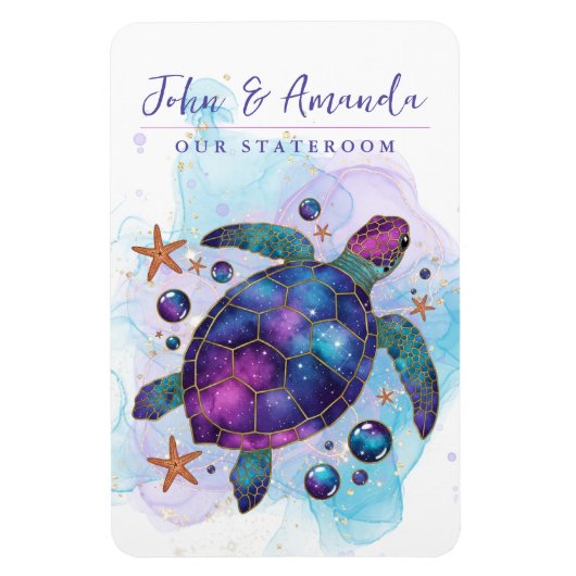 Flexible Sea Turtle Cruise Ship Stateroom Magnet (Vertical)