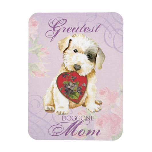 Flexible Sealyham Terrier Heart Mom Magnet (Vertical)