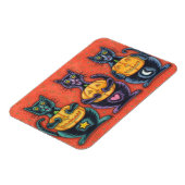 Flexible SEE NO EVIL BLACK CATS HALLOWEEN MAGNET Rectangle (Côté Gauche)