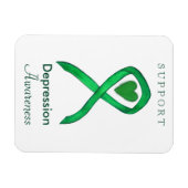 Flexible Sensibilisation à la dépression Ruban Coeur Magnet (Horizontal)