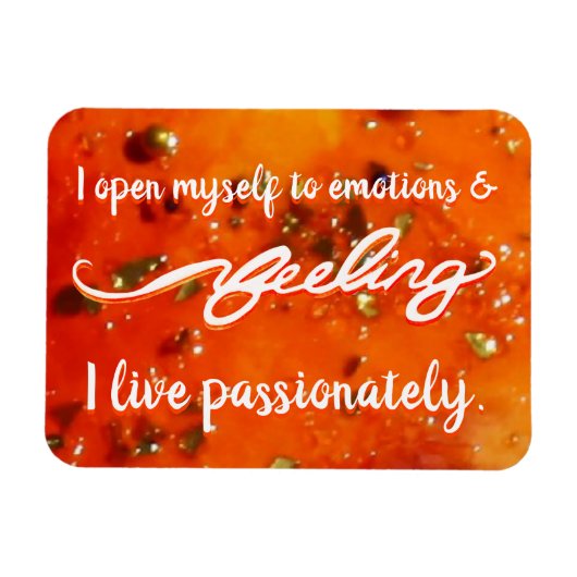 Flexible "Sentiment" Orange Sacral Chakra Mots Magnet (Horizontal)