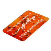 Flexible "Sentiment" Orange Sacral Chakra Mots Magnet (Côté Gauche)