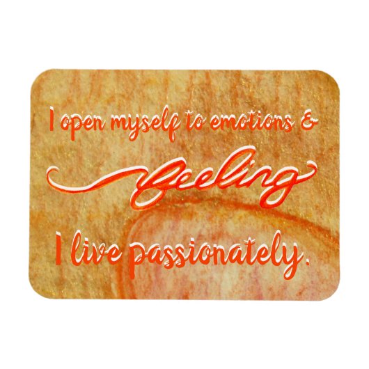 Flexible "Sentiment" Orange Sacral Chakra Mots Magnet (Horizontal)