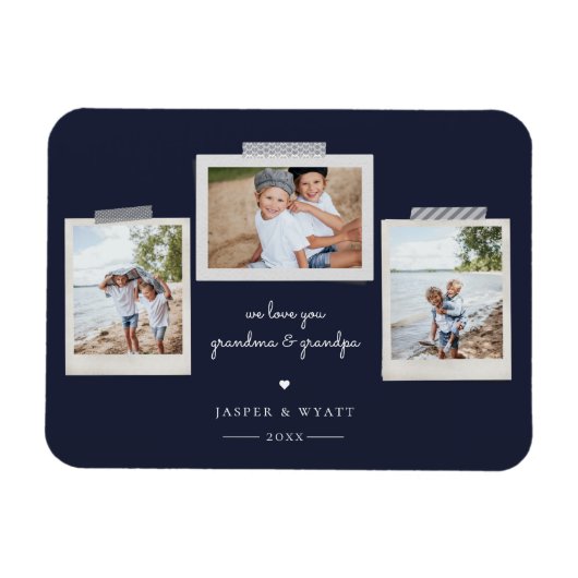 Flexible Sentiments joyeux Snapshot Photo Magnet (Horizontal)