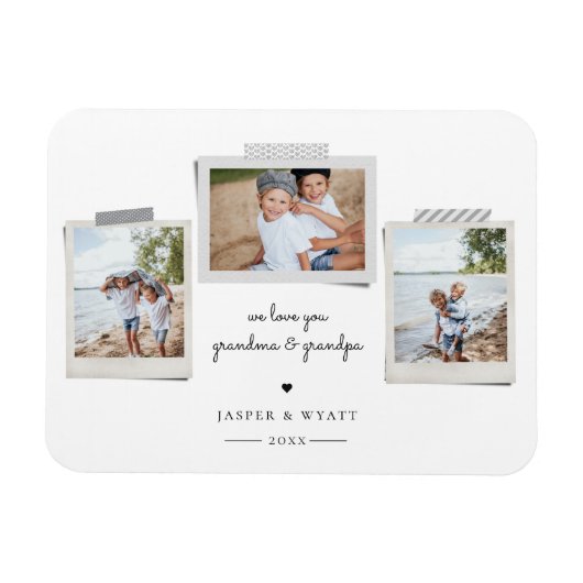 Flexible Sentiments joyeux Snapshot Photo Magnet (Horizontal)