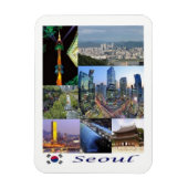 Flexible Séoul - Corée du Sud - Mosaic - Magnet (Vertical)