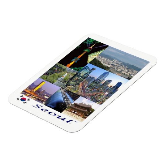 Flexible Séoul - Corée du Sud - Mosaic - Magnet (Côté Gauche)