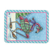 FLEXIBLE SHOOTS D'HIVER, FLAMANT ROSE ROSE NOËL MAGNET (Horizontal)