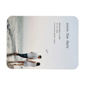 Flexible Simple Save The Date Mariage Moderne Magnet Photo (Horizontal)