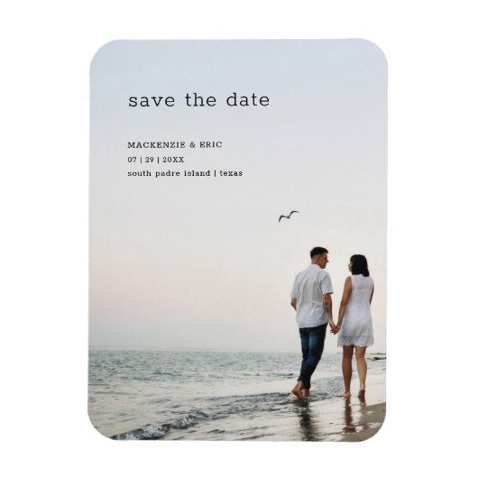 Flexible Simple Save The Date Mariage Moderne Magnet Photo (Vertical)