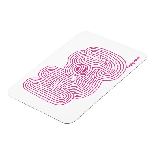 Flexible Simplement Mazes "Hey" Maze Magnet (Côté Gauche)