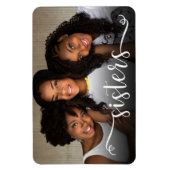 Flexible Sisters Script Photo Magnet (Vertical)