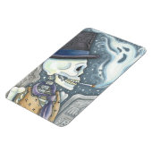 Flexible SKELETON FUMEUR, Rectangle DE MAGNET DE CEMETIÈRE (Côté Gauche)