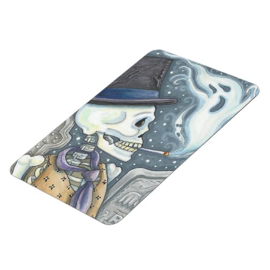 Flexible SKELETON FUMEUR, Rectangle DE MAGNET DE CEMETIÈRE (Côté Gauche)