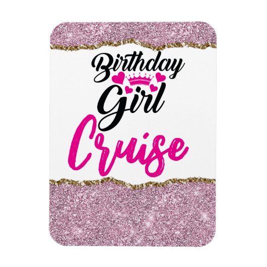 Flexible Small Birthday Girl Cruise Door Magnet (Vertical)