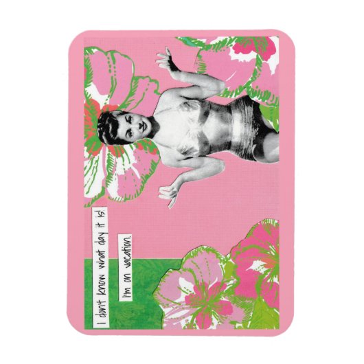 Flexible Snarky Vacation Magnet Quel Jour Est-Ce ? (Vertical)