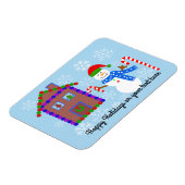 Flexible Snowman & House #1 Magnet (Côté Gauche)