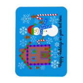 Flexible Snowman & House #2 Magnet (Vertical)