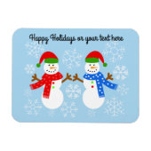 Flexible Snowman Magnet #3 (Horizontal)
