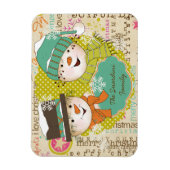 Flexible Snowman Noël personnalisé Flexi Magnet (Vertical)
