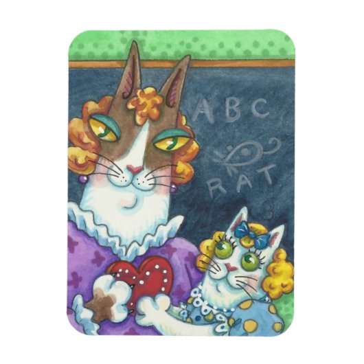 Flexible SON ENSEIGNANT N'Fitz Cats PET VALENTINE MAGNET (Vertical)