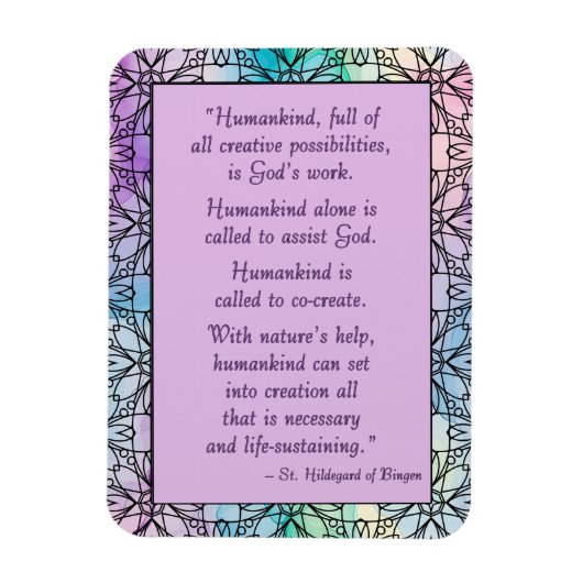 Flexible St. Hildegard de Bingen Quote Magnet (Vertical)