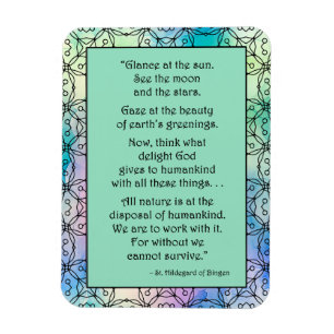 Flexible St. Hildegard de Bingen Quote Magnet