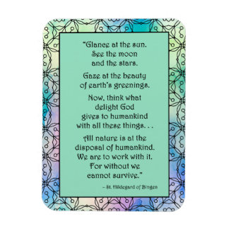 Flexible St. Hildegard de Bingen Quote Magnet