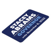 Flexible Stacey Abrams Governor car magnet with date! (Côté Gauche)