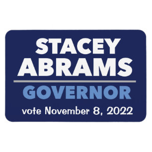 Flexible Stacey Abrams Governor car magnet with date!