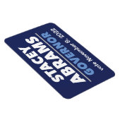 Flexible Stacey Abrams Governor car magnet with date! (Côté Droit)