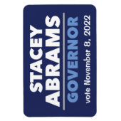 Flexible Stacey Abrams Governor car magnet with date! (Vertical)