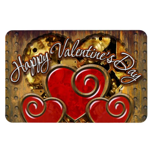 Flexible Steampunk Valentine 3 Premium Magnet (Horizontal)