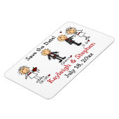 Flexible Stick Figure Mariage Premium Flexi Magnet (Côté Gauche)