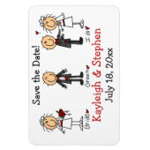 Flexible Stick Figure Mariage Premium Flexi Magnet (Vertical)