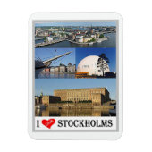 Flexible Stockholm - Suède - I Love - Magnet (Vertical)