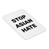 Flexible Stop Asian Hate, panneau noir blanc Magnet (Côté Droit)